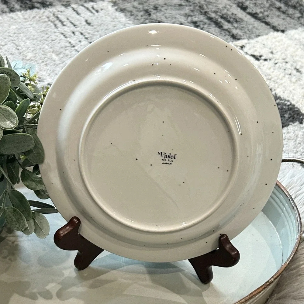 Vtg Violet Plate Royal Domino Japan Botanical Garden Set 8